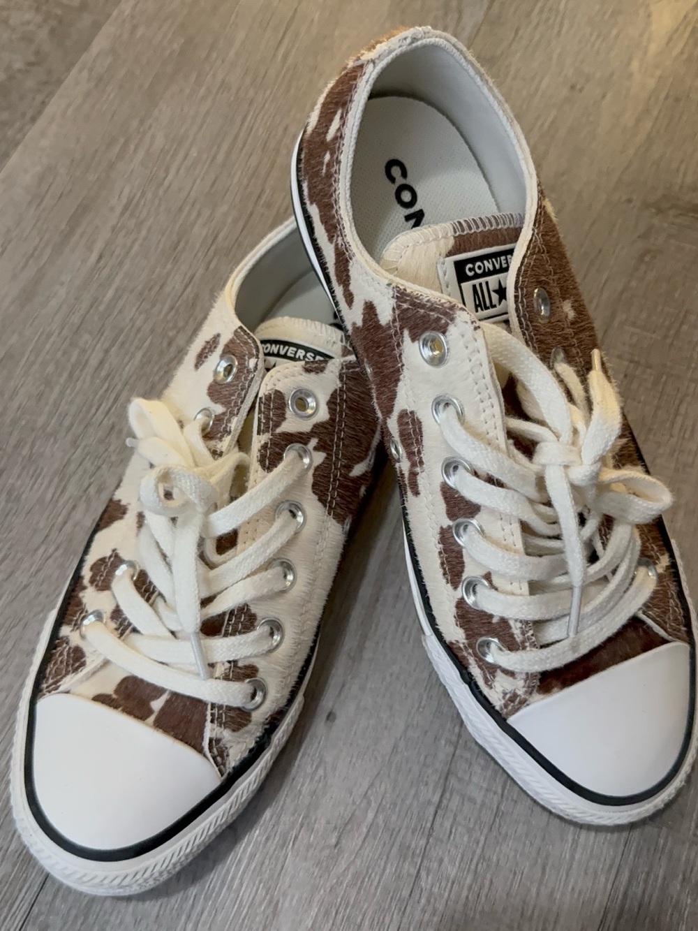 Converse Cow Print Low Top Sneakers